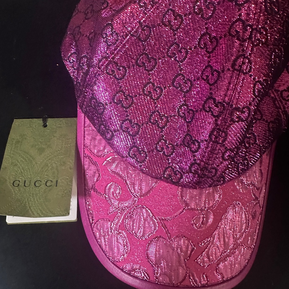 Gucci Pink GG Monogram Women's Hat - Picture 3 of 11